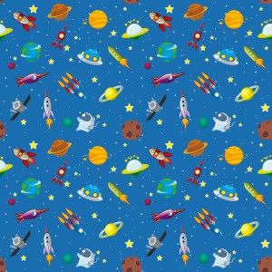space rocket solar system pattern